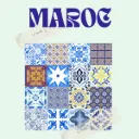 Affiche Maroc mosaïque bleue