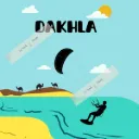 Affiche Dakhla kitesurf bleu